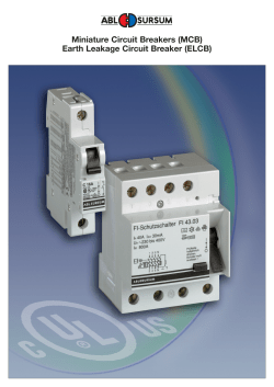 Miniature Circuit Breakers (MCB) - abl