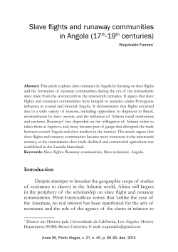 Slave flights and runaway communities in Angola (17th