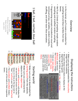 1 ball, 2 ball, red ball, blue ball Overview StarFng w orld D isplaying