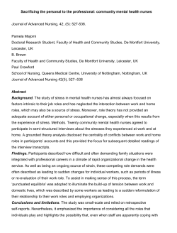 community mental health nurses Journal of