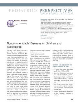 Noncommunicable Diseases in Children and Adolescents