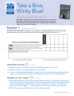 Take a Bow, Winky Blue!