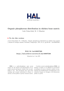 Organic phosphorous distribution in chicken bone matrix