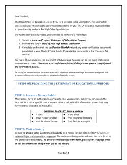 Identity and Statement of Purpose &ndash; Notary