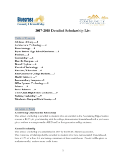 Detailed Scholarship Listing - Bluegrass Community and Technical