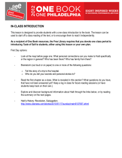 In-Class Introduction and History of Haiti