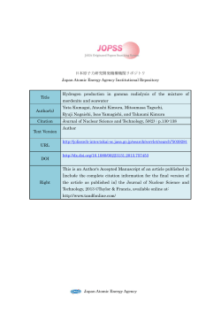 Title Hydrogen production in gamma radiolysis of the mixture of