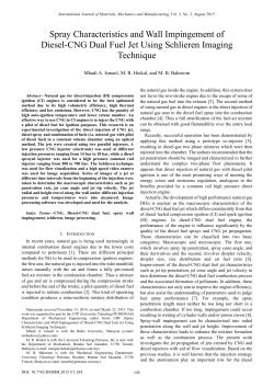 Spray Characteristics and Wall Impingement of Diesel