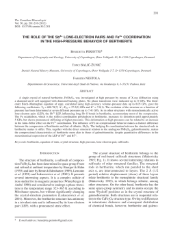 THE ROLE OF THE Sb3+ LONE-ELECTRON PAIRS AND Fe2+