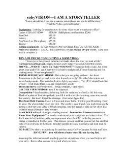 sobyVISION&mdash;I AM A STORYTELLER