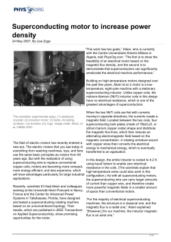 Superconducting motor to increase power density
