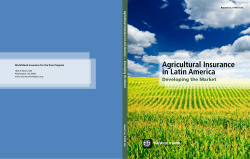Agricultural Insurance in Latin America &mdash; Developing the Market