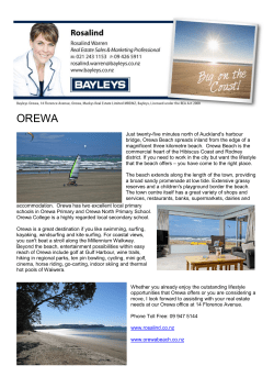 Just twenty-five minutes north of Auckland`s harbour bridge, Orewa