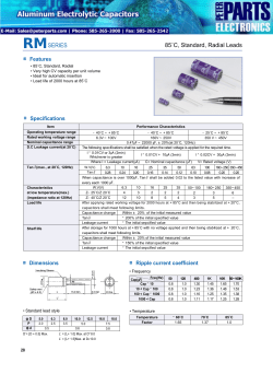 Capacitors - Aluminum Electrolytic - RM Series