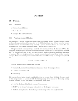 PHY140Y 36 Fission