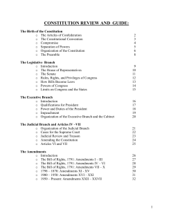CONSTITUTION REVIEW AND GUIDE: