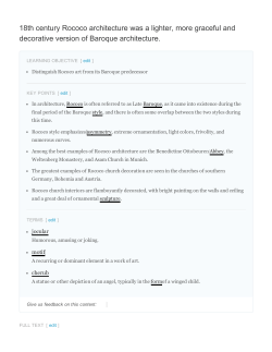 18th century Rococo architecture was a lighter, more