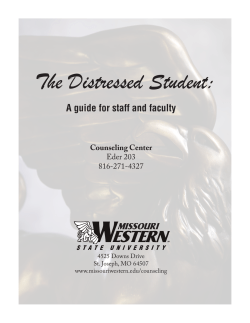 The Distressed Student - Missouri Western State University
