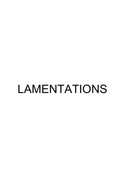 lamentations - Classic Bible Study Guide