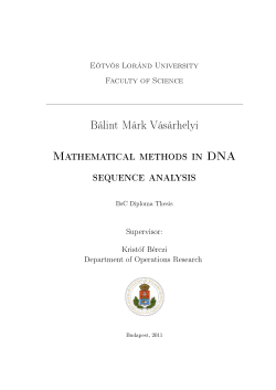 Mathematical methods in DNA sequence analysis