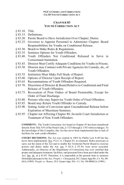 Chapter 83: Youth Correction Act