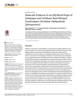 Molecular Evidence for an Old World Origin of Galapagos