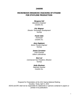 Microwave Enhanced Cracking of Ethane for Ethylene