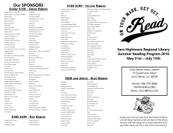 Our SPONSORS - Cave Spring Public Library
