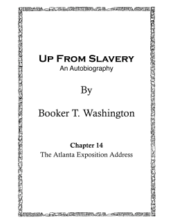 Up From Slavery By Booker T. Washington