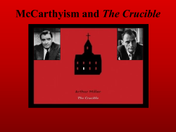 McCarthyism and The Crucible