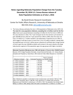 Notes regarding Nebraska Population Change from the Tuesday