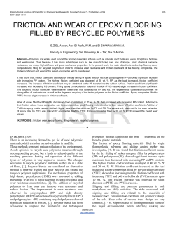 friction and wear of epoxy flooring filled by recycled
