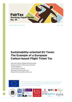 Sustainability-oriented EU Taxes: The Example of a European