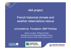 AAA project French historical climate and weather