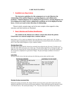 Care Map Example - UNM College of Nursing