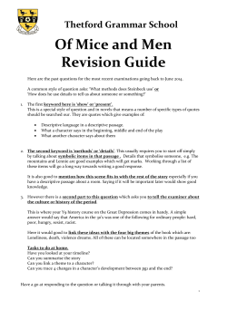 Of Mice and Men Revision Guide