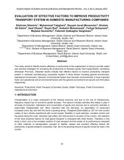 evaluation of effective factors to improve productivity transport