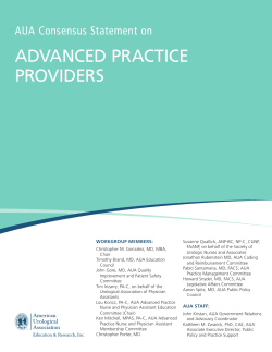 advanced practice providers - American Urological Association