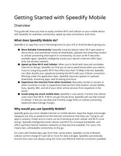 Getting Started with Speedify Mobile