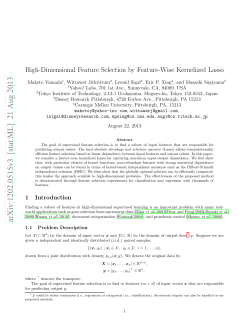 High-Dimensional Feature Selection by Feature-Wise Non