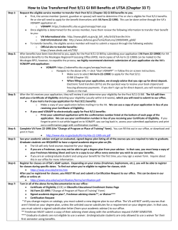 How to Use Transferred Post 9/11 GI Bill Benefits at UTSA (Chapter