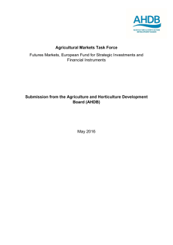 EU Agri-Markets Task Force: AHDB response on FUTURES