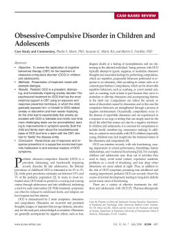 Obsessive-Compulsive Disorder in Children and Adolescents