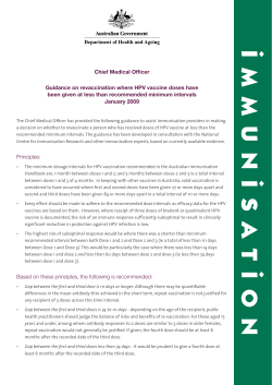 HPV Revaccination full document Chief Medical Officer advice