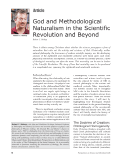 God and Methodological Naturalism in the Scientific Revolution and