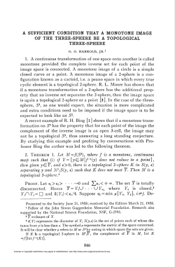 A SUFFICIENT CONDITION THAT A MONOTONE IMAGE OF THE