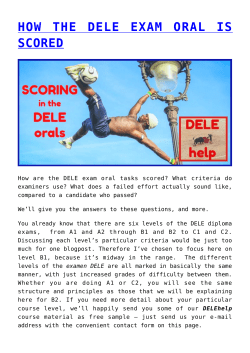 HOW THE DELE EXAM ORAL IS SCORED,Twenty