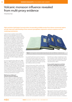 Volcanic monsoon influence revealed from multi