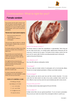 Female Condom - Fertility Control Clinic