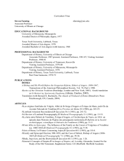 curriculum vitae  - UIC Department of History